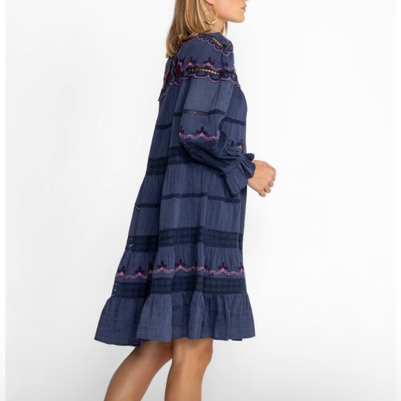 Johnny Was Linen Reina Mini Dress - Picture 5 of 13